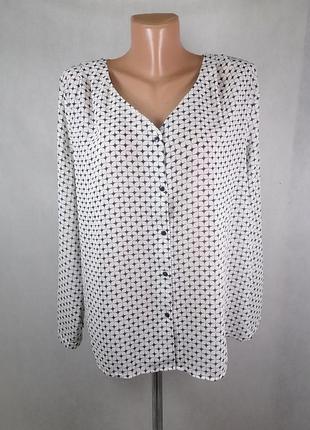 Черная белая блузка рубашка h&m с декольте