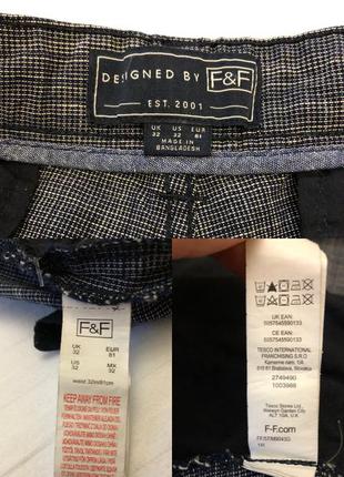 Мужские шорты f&f, меланжевый цвет (серый, синий), 32 размер10 фото