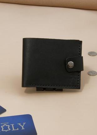 Кожаное портмоне с отделением для мелочи ручной работы кошелек бумажник