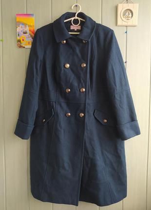 Стильное полушерстяное пальто большого размера 18uk