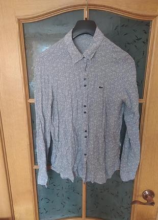 Шикарна сорочка з віскози від lacoste, оригінал,р. 40