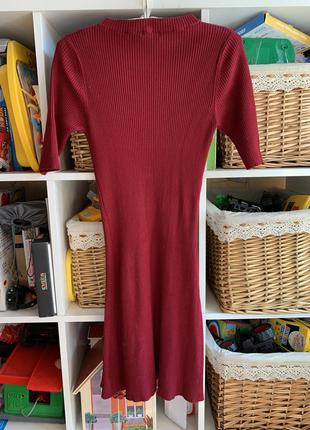 Сукня в рубчик: бардо2 фото