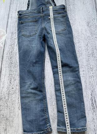 Крутой джинсовый комбинезон джинсы штаны брюки h&m 6-7лет7 фото