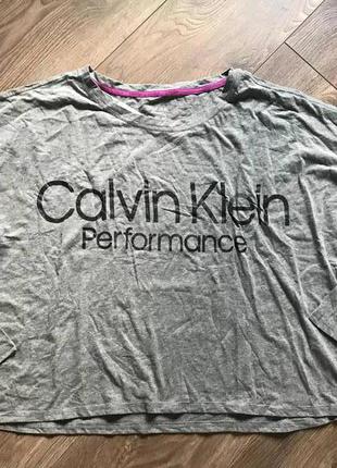 Укороченный лонгслив кофта футболка для занятий спортом calvin klein xl