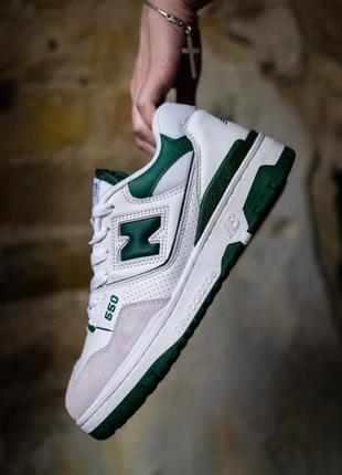 ❤ жіночі зелені шкіряні кросівки new balance 550 white green ❤1 фото