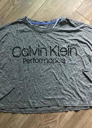 Укорочений лонгслив кофта футболка для занять спортом calvin klein xl