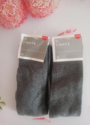 Теплі святкові натуральні колготки трикотажні для дівчаток німеччина c&a р. 146-152