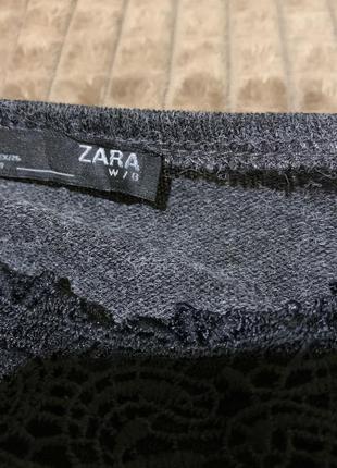 Красива кофта джемпер з мереживом zara4 фото