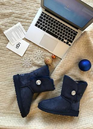 Акция! угги оригинал. ugg bailey button bling blue3 фото