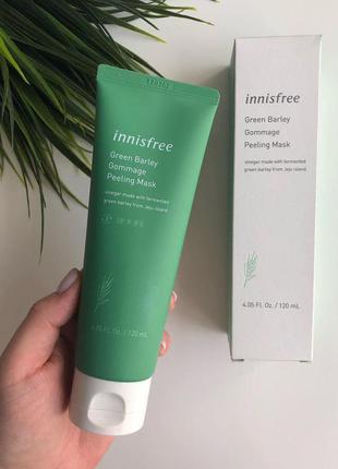 Маска-пілінг для обличчя з зеленим ячменем innisfree green barley gommage peeling mask 120 ml2 фото