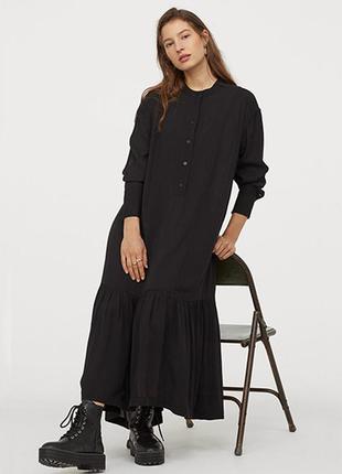 Оригинальное длинное твиловое платье от бренда h&m 0859152004 разм. xs
