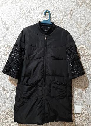 Куртка пуховик пальто плащ twin set с камнями