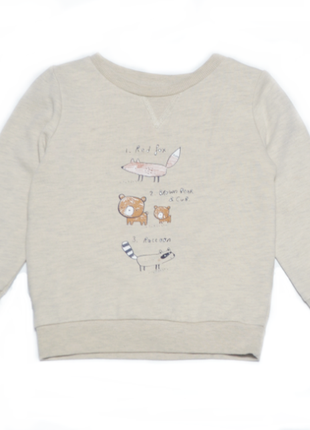 Бежевий світшот реглан tu на дівчинку 12-18 міс