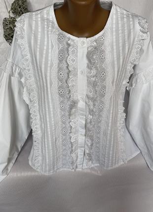 Шикарная белая рубашка
