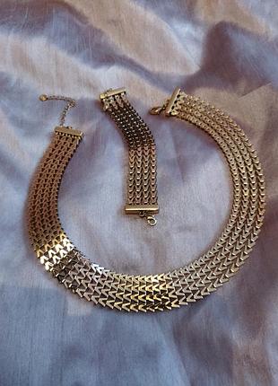 Комплект кольє та браслет