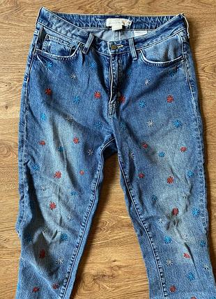 Джинси h&m з квіточками