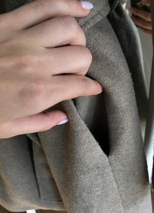 Стильное кофейное пальто с капюшоном от zara9 фото