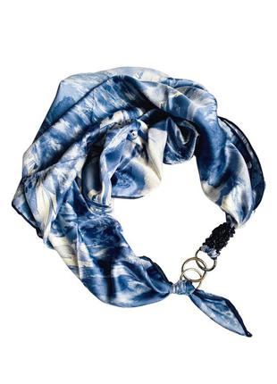 Дизайнерський хустку "блакитний океан" від бренду my scarf, подарунок жінці