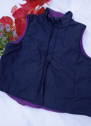 Утепленный двухсторонний жилет,безрукавка с карманами,46-50разм.