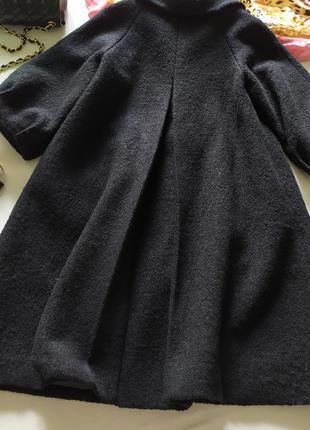 Шерстяное пальто букле max mara, рукав тюльпан винтажный стиль бейби долл5 фото