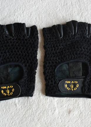 Мужские кожаные перчатки без пальцев1 фото