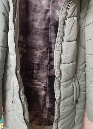 Зимняя длинная куртка пуховик с капюшоном7 фото