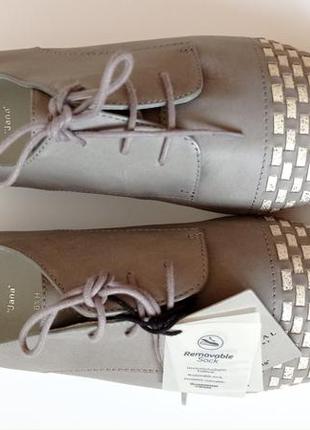 Кожаные, стильные оригинальные туфли от jana 40-40.5 р- оригинал!6 фото