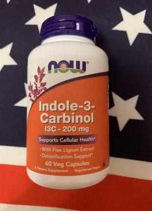 Now foods usa, індол-3-карбінол, 200 мг, 60 рослинних капсул для жіночого здоров'я3 фото
