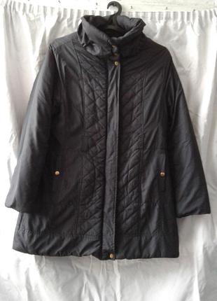 Куртка удлиненная ,короткое пальто черное стеганое brave soul батал
