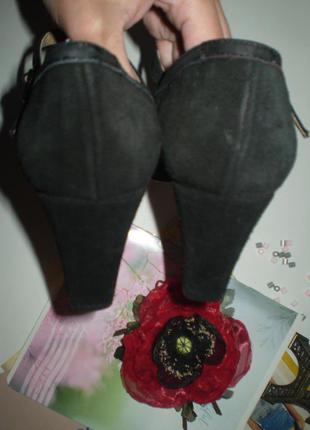 Новые женские туфли san marina 39р. замша черные7 фото