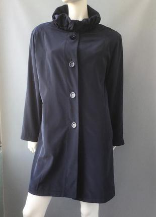 Красивый плащ свободного кроя темно-синий, erre, италия