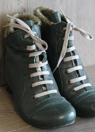 Винтажные кожаные ботинки, bonprix selection 39-40 натуральная кожа германия