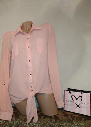 Нежная блуза с завязками 48р