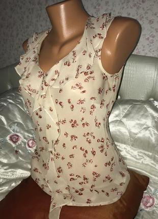 Блузка с рюшем s/m   10/12