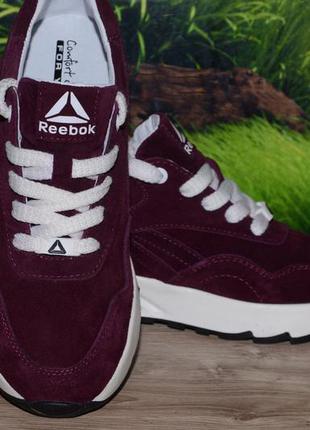 Кроссовки бордовые подкладка и замша натуральная с71 reebok размер 373 фото