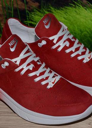 Кросівки червоні натуральна замша с81 якість розмір 37