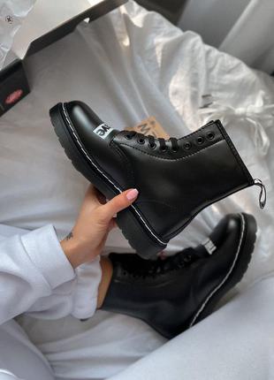 Шикарні зимові черевики dr.martens , мартинсы на хутрі, чоботи, чоботи шкіряні жіночі2 фото