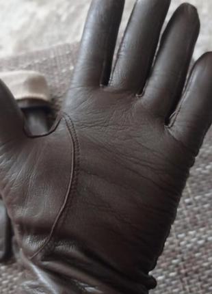 Женские стильные кожаные перчатки6 фото
