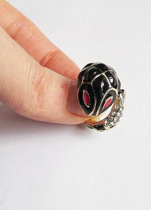 🏵️красиве кільце змія в стразах, 17 р, нове! арт. 2010