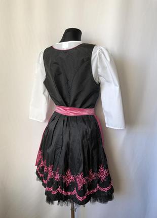 Outfit дирндль розовый с черным баварский костюм2 фото
