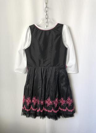 Outfit дирндль розовый с черным баварский костюм5 фото