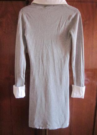 В наличии платье серое с белым воротником и манжетами vero moda размер xs3 фото