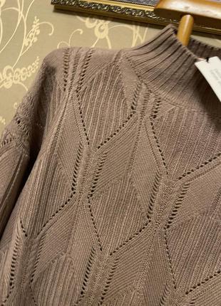 Очень красивый и стильный брендовый вязаный свитер-оверсайз 21-22.