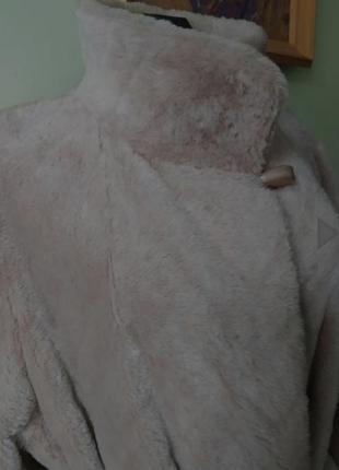 Лакшері розкішна шуба пальто з лами альпака нюд пудра lama haar mode5 фото