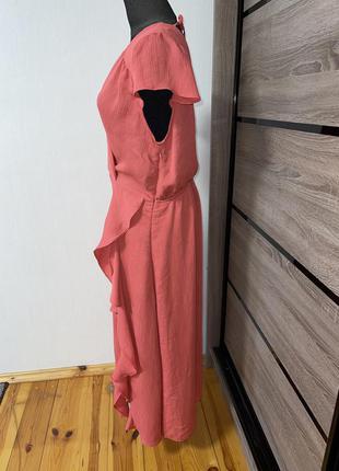 Вискозное длинное платье с воланом river island 🏝6 фото