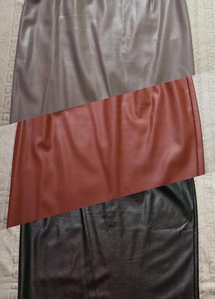 Женские юбки- карандаш figl из искусственной кожи высокого качества, производство польша, размер xl1 фото