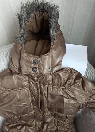 Красивенная теплая курточка зара кидс р.152 см 11/12 лет4 фото