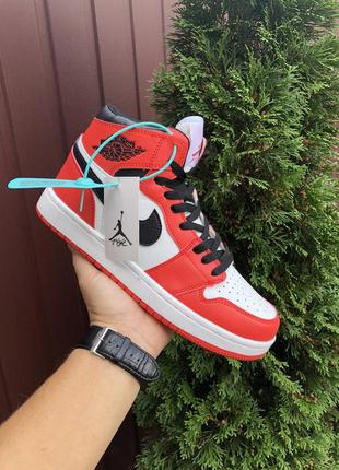 Кросівки nike air jordan 1 мужские стильные