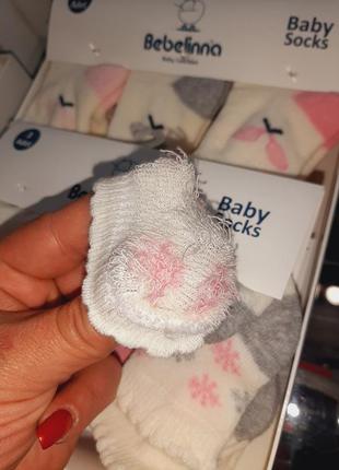 ❄зима❄ носочки для новорожденных.4 фото