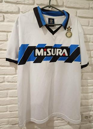 Футболка футбольна inter milan 1990 away football football short sleeve shirt
